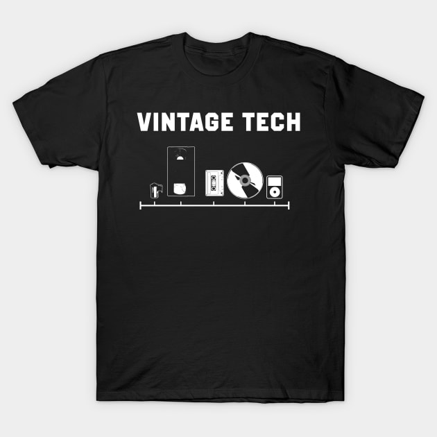 Vintage Tech Media Storage T-Shirt by APSketches